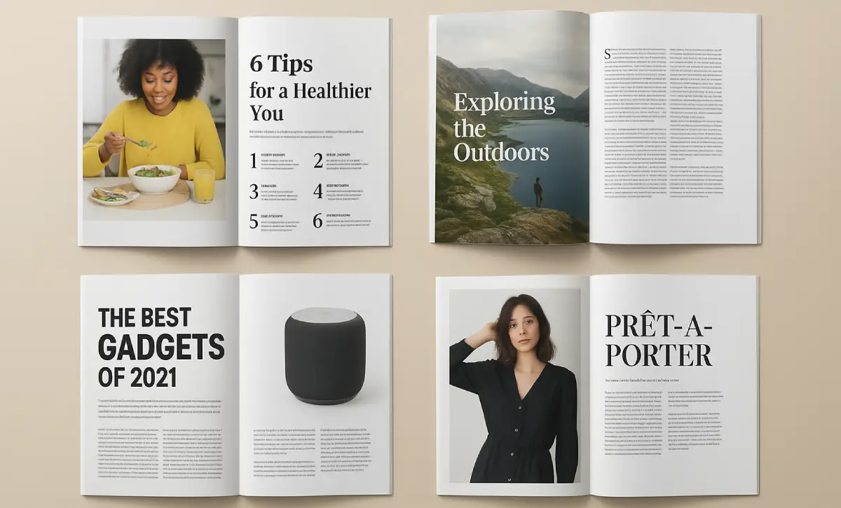 ejemplos maquetación de revistas